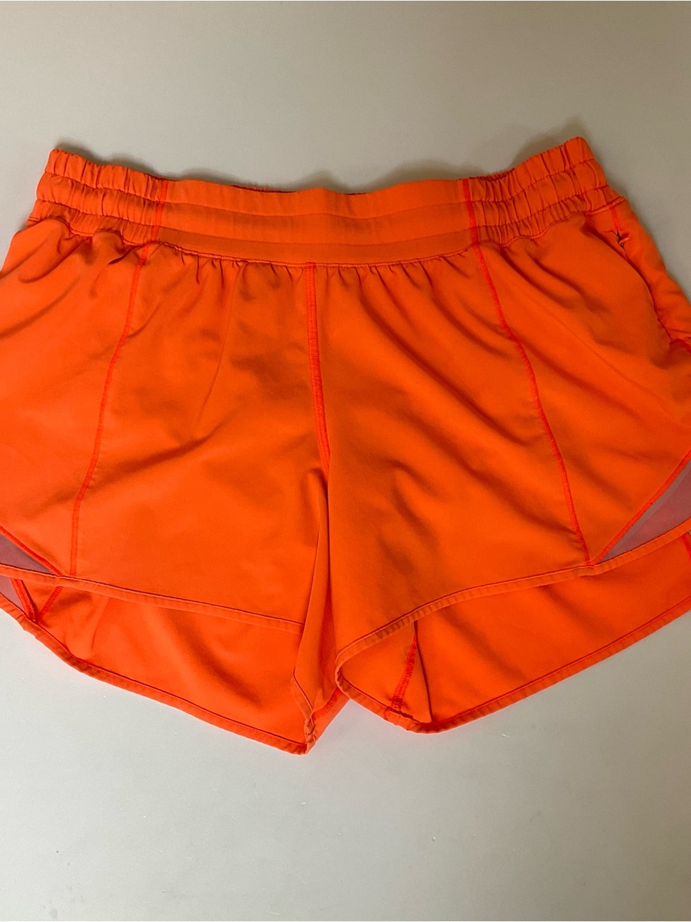 Lululemon Hotty Hot Lined Short ll Neon Orange 10